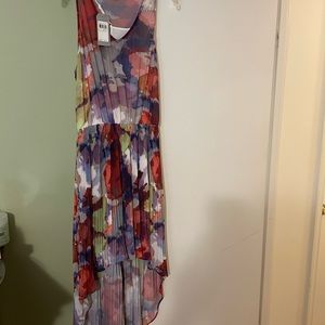 Guess Kaleido Hi-low Pleated Dress